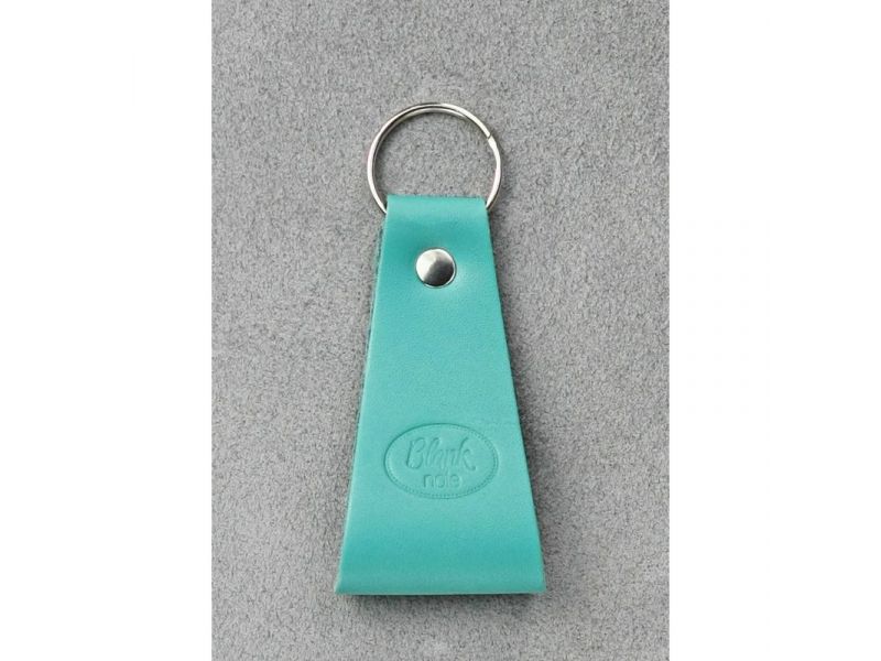 Женский кожаный брелок бирюзовый, фото 2