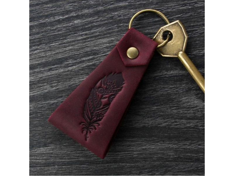 Кожаный брелок Перо, фото 8