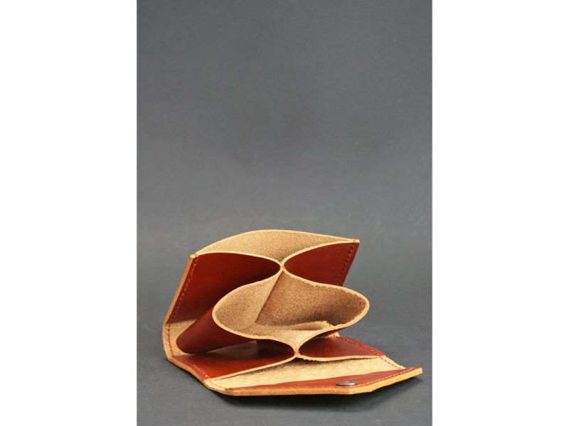 Кожаный кард-кейс 3.0 светло-коричневый с мандалой, фото 4