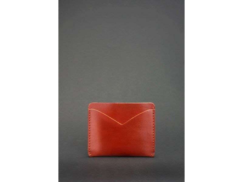 Кожаная визитница 5.0 светло-коричневая, фото 3