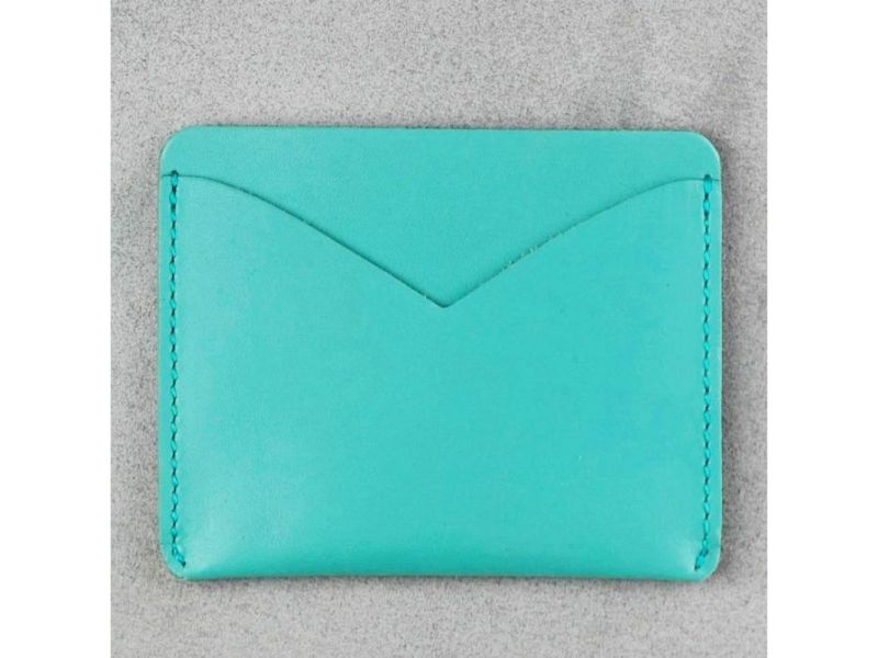 Женская кожаная визитница 5.0 бирюзоая, фото 4