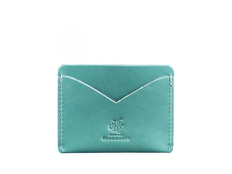 Женская кожаная визитница 5.0 бирюзоая, фото 5