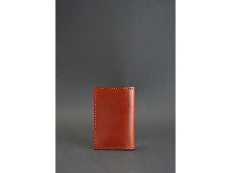 Кожаный кард-кейс (визитница) 6.0 светло-коричневый, фото 4