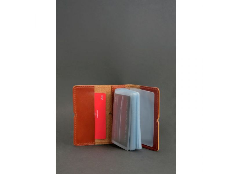 Кожаный кард-кейс 7.0 светло-коричневый, фото 3