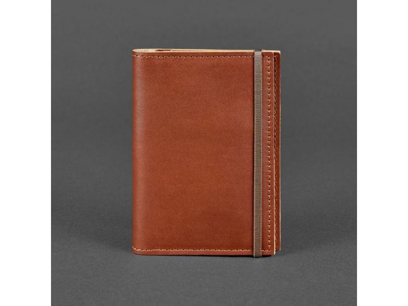 Кожаная обложка для паспорта 2.0 светло-коричневая, фото 5
