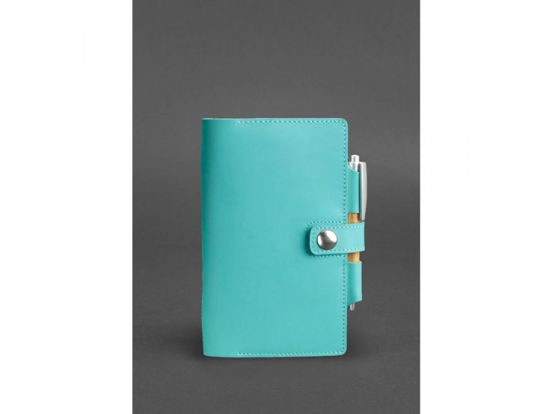 Женский кожаный блокнот (Софт-бук) 4.0 бирюзовый, фото 1