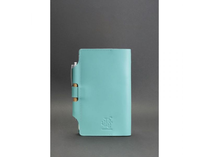 Женский кожаный блокнот (Софт-бук) 4.0 бирюзовый, фото 5