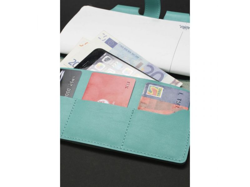 Женский кожаный блокнот (Софт-бук) 4.0 бирюзовый, фото 4