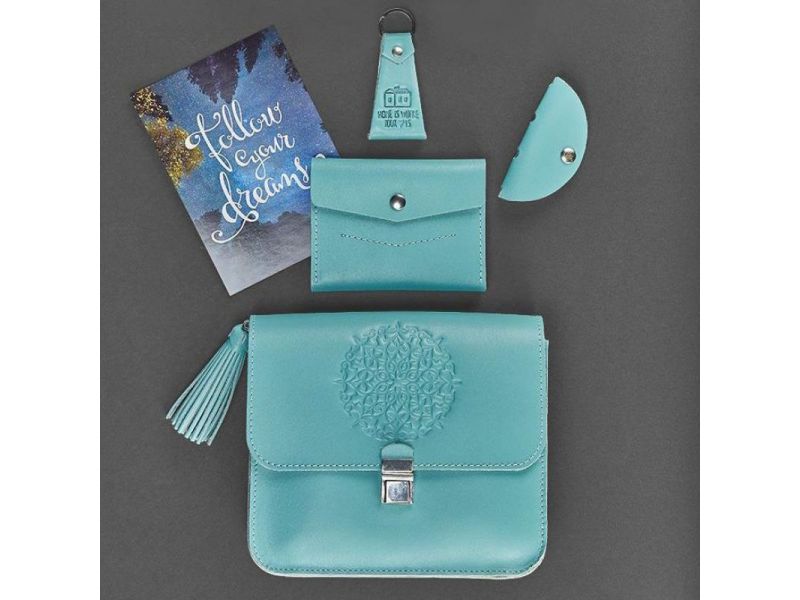 Женский подарочный набор кожаных аксессуаров Лилу Тиффани, фото 3