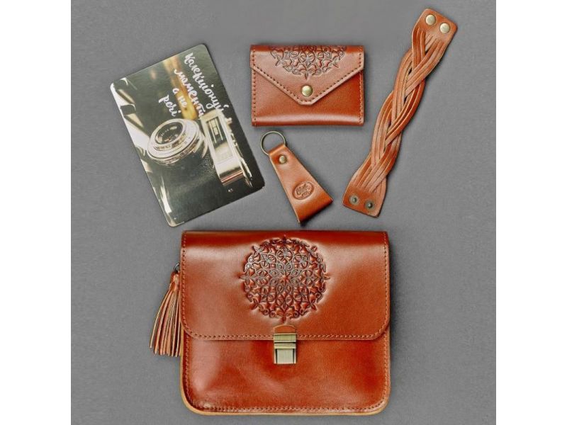Женский подарочный набор кожаных аксессуаров Будапешт, фото 3