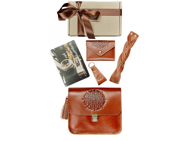 Женский подарочный набор кожаных аксессуаров Будапешт, фото 4