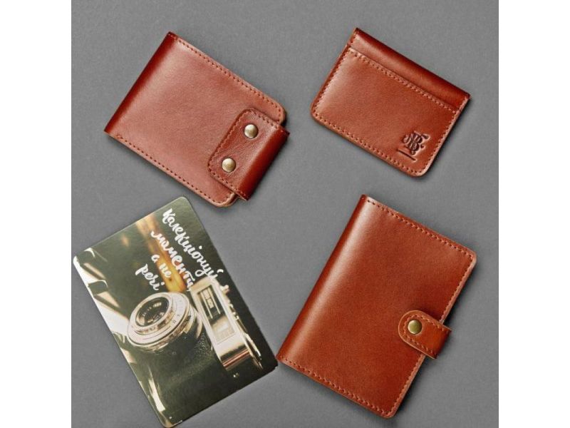Мужской подарочный набор кожаных аксессуаров Чикаго, фото 4
