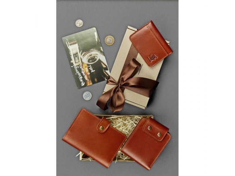 Мужской подарочный набор кожаных аксессуаров Чикаго, фото 2