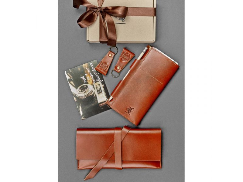 Набор кожаных аксессуаров путешественнику Сидней для пары, фото 1