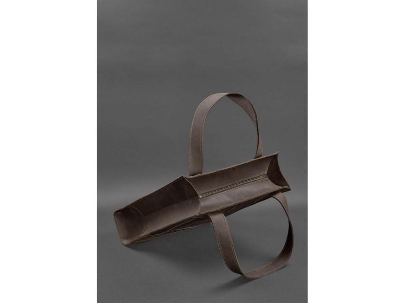 Кожаная женская сумка шоппер Бэтси темно-коричневый Crazy Horse, фото 4