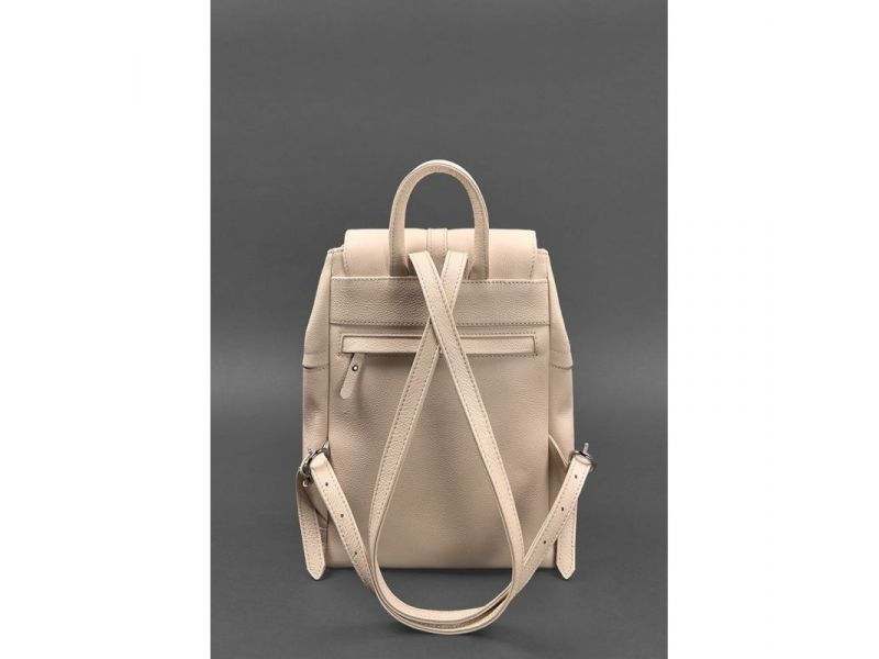 Кожаный женский рюкзак Олсен светло-бежевый, фото 4