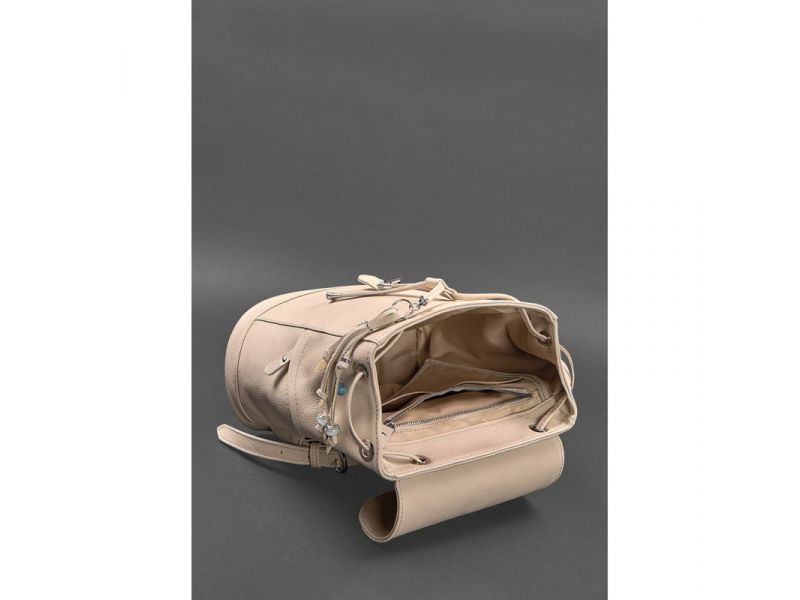 Кожаный женский рюкзак Олсен светло-бежевый, фото 5