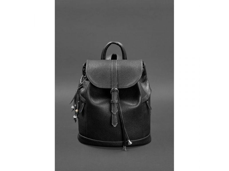 Кожаный женский рюкзак Олсен черный, фото 2