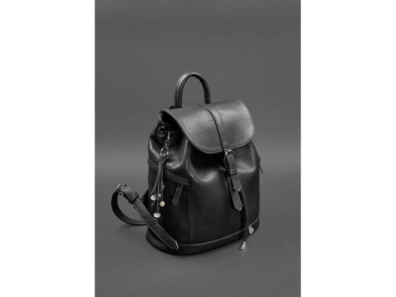 Кожаный женский рюкзак Олсен черный, фото 3