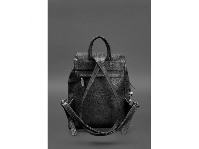 Кожаный женский рюкзак Олсен черный, фото 4