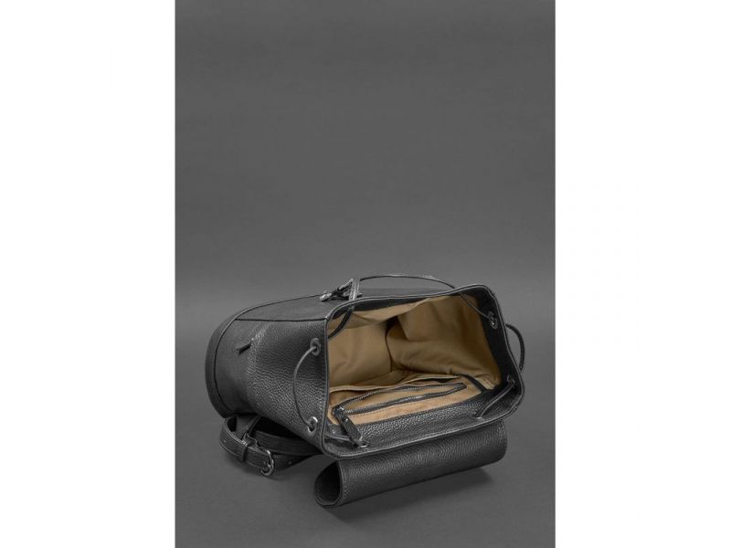 Кожаный женский рюкзак Олсен черный, фото 5