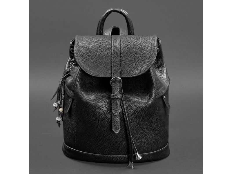 Кожаный женский рюкзак Олсен черный, фото 8