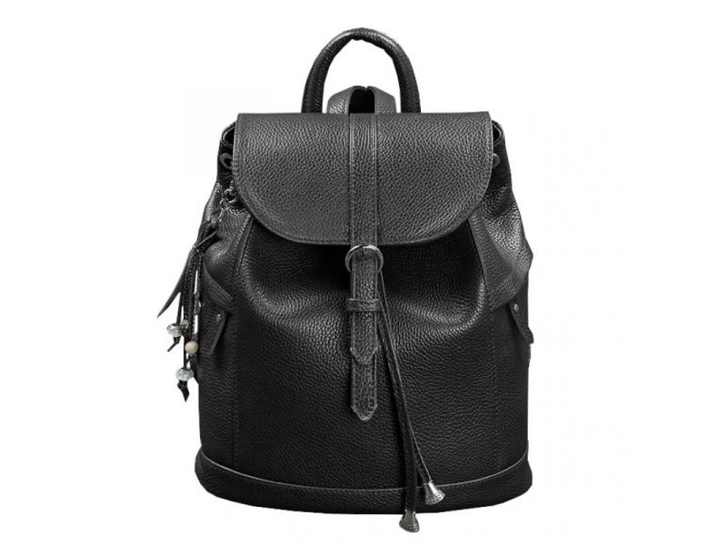 Кожаный женский рюкзак Олсен черный, фото 9