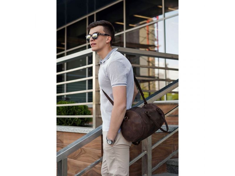 Кожаная сумка Harper  темно-коричневый Crazy Horse, фото 1