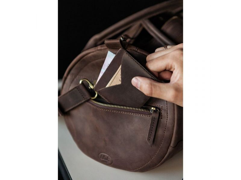 Кожаная сумка Harper  темно-коричневый Crazy Horse, фото 8