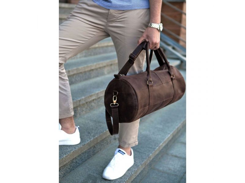 Кожаная сумка Harper  темно-коричневый Crazy Horse, фото 9