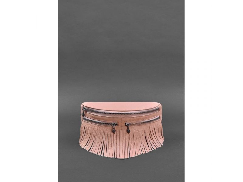 Кожаная женская сумка на пояс Spirit розовая, фото 2