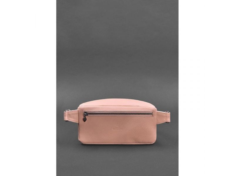 Кожаная женская сумка на пояс Spirit розовая, фото 5