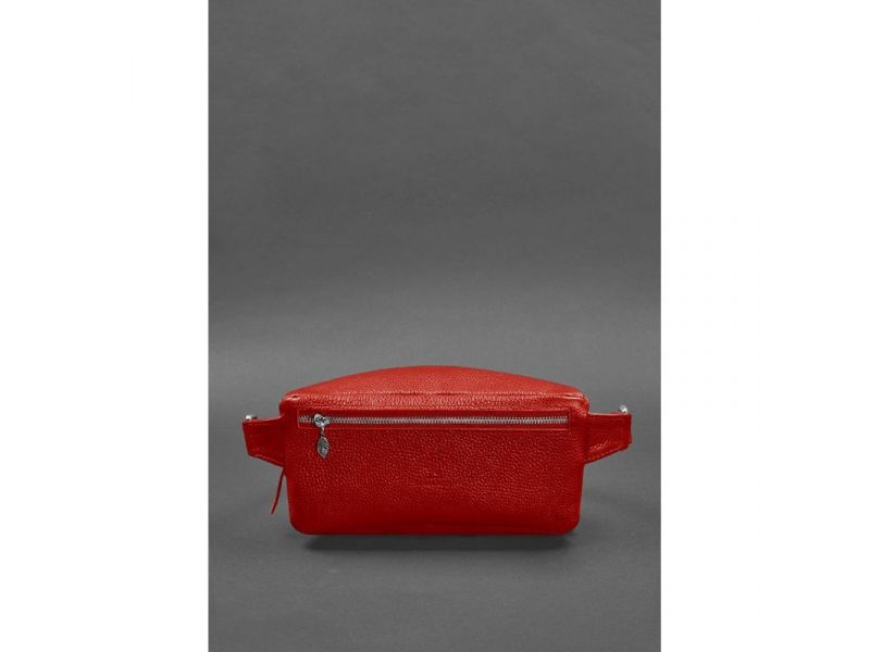 Кожаная женская сумка на пояс Spirit красная, фото 5