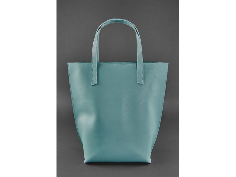 Кожаная женская сумка шоппер D.D. Бирюзовая, фото 6