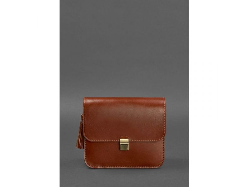 Кожаная женская бохо-сумка Лилу светло-коричневая, фото 6