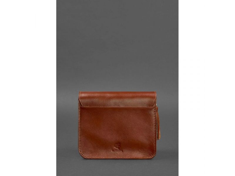 Кожаная женская бохо-сумка Лилу светло-коричневая, фото 5