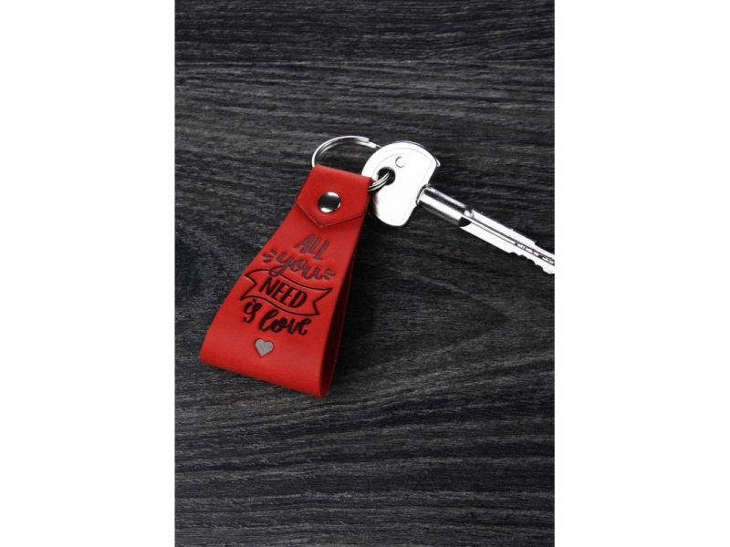 Кожаный брелок All you need is love, фото 2
