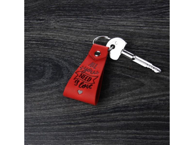 Кожаный брелок All you need is love, фото 6