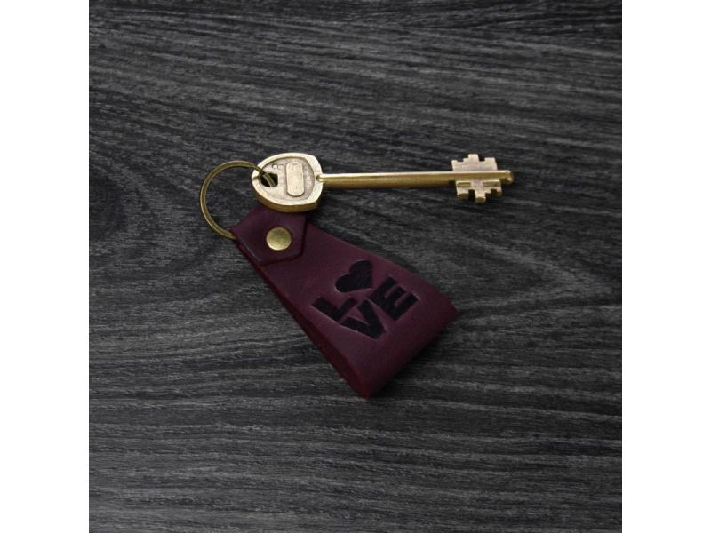 Кожаный брелок LOVE, фото 6