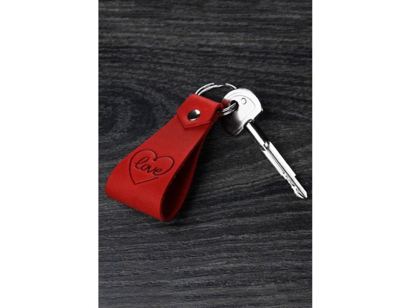 Кожаный брелок Loving heart, фото 1