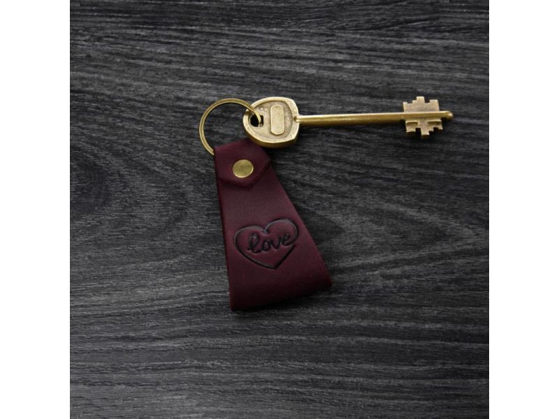 Кожаный брелок Loving heart, фото 6