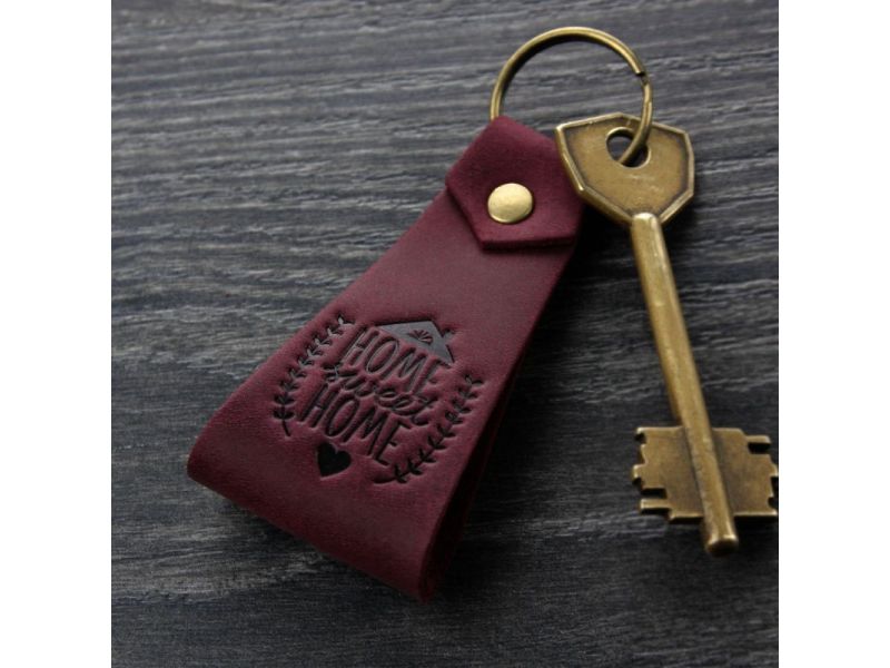 Кожаный брелок Home sweet home, фото 3