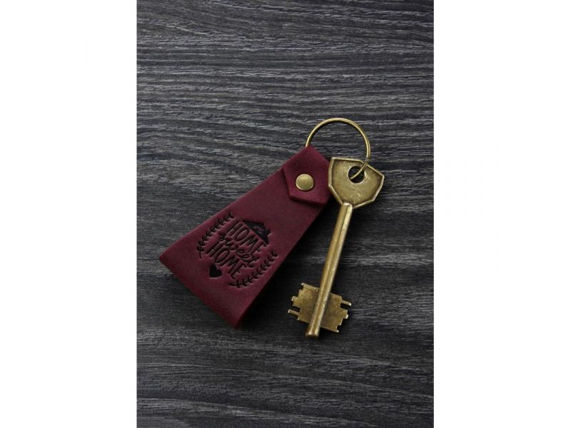 Кожаный брелок Home sweet home, фото 2