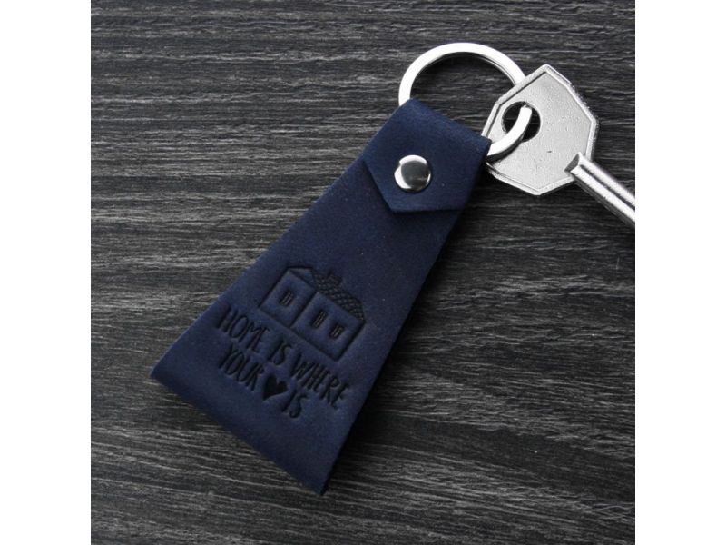 Кожаный брелок Home is where your heart is, фото 7