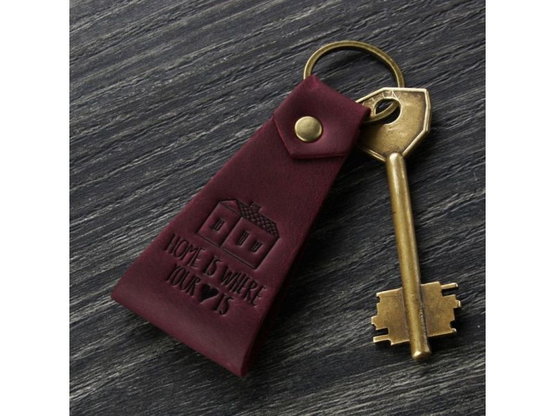 Кожаный брелок Home is where your heart is, фото 10