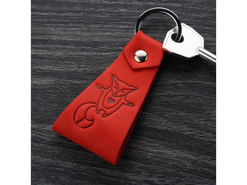 Кожаный брелок Лисичка, фото 3