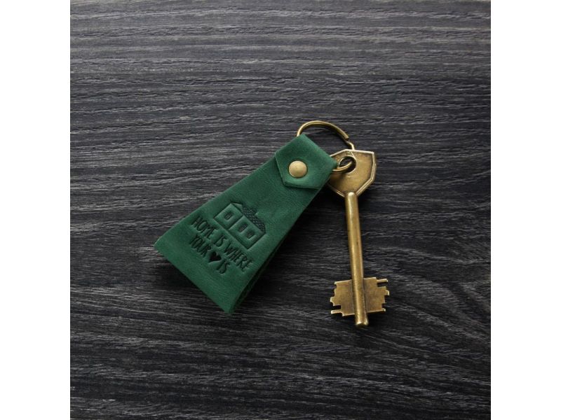 Кожаный брелок Home is where your heart is, фото 5