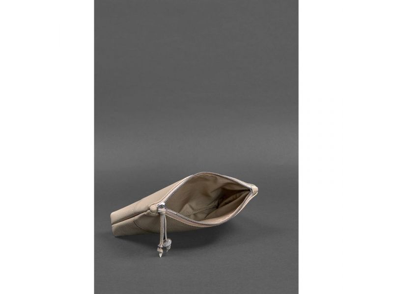 Женская кожаная косметичка 1.0 светло-бежевая, фото 2