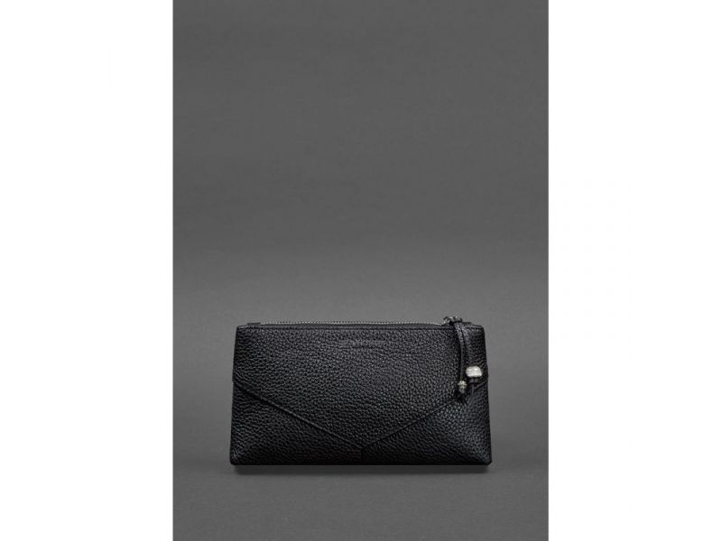 Женская кожаная косметичка 1.0 черная, фото 1