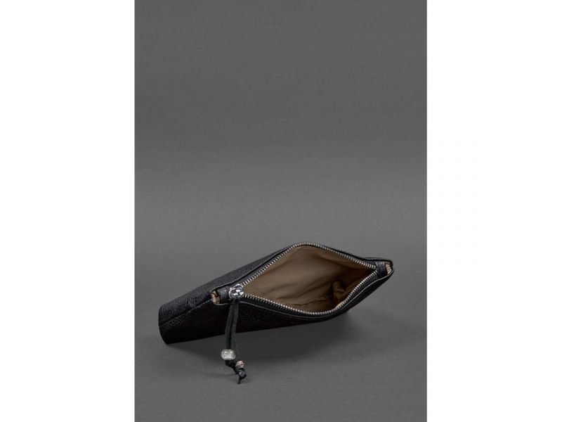 Женская кожаная косметичка 1.0 черная, фото 2